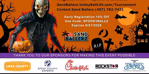 HALLOWEEN “SPOOKY SPIKE SHOWDOWN” SAND VOLLEYBALL TOURNAMENT 