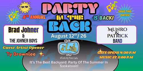 PARTY IN THE BACK - BRAD JOHNER& JOHNER BOYS\/ MUNRO & PATRICK BAND