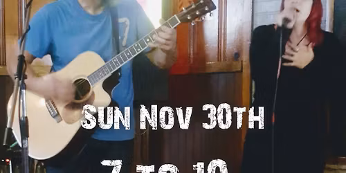 Mellissa Vella &, Kenny Karlheim Acoustics Sun Nov 30th 7 to 10 at Andy's bar and grill Altoona