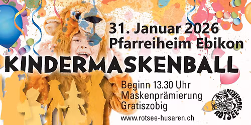 Kindermaskenball 2026 im Pfarreiheim in Ebikon