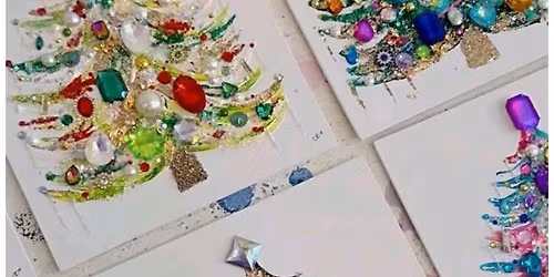 Bedazzled Holiday Trees Painting Party