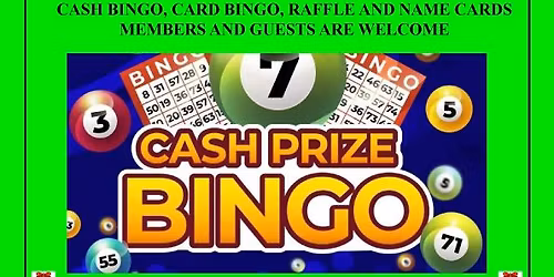CASH BINGO EVERY TUES NIGHT 8pm AT THE CARR LANE CLUB GRIMSBY