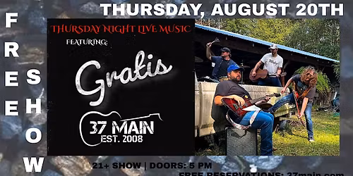 Modern Southern Rock w\/ Gratis (FREE SHOW)