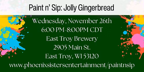Paint N' Sip-Jolly Gingerbread