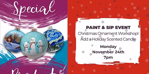 Christmas Ornament Workshop! Add a Candle