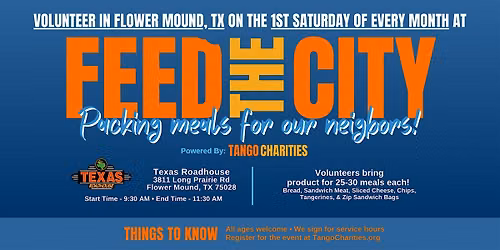 Feed The City Flower Mound: Making Meals for People In Need