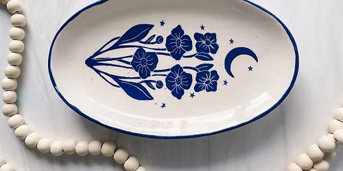 Paint Your Own Moonflower Design Tray