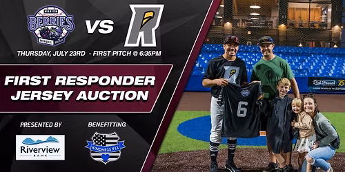 First Responders Night Jersey Auction - Marion Berries vs Ridgefield Raptors