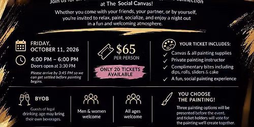 The Social Canvas: Paint & Sip Experience