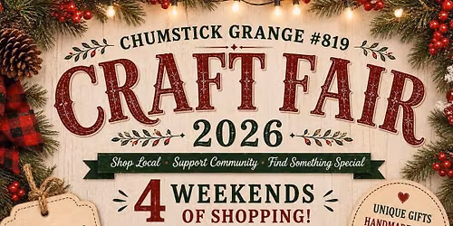 Chumstick Grange #819 Craft Bazaar 