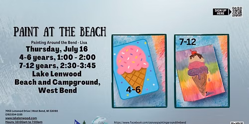 7\/16 Paint and Play at Lake Lenwood Beach
