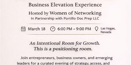 International Women\u2019s Day Business Elevation Experience Hosted by WON