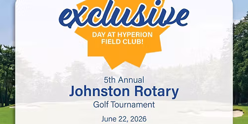 5th Annual Johnston Rotary Golf Tournament