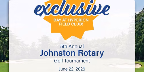 5th Annual Johnston Rotary Golf Tournament