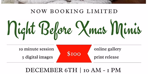 Night Before Xmas Mini Sessions - MOMS Club of Foxboro