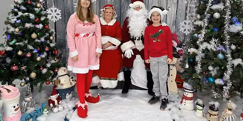 Pictures with Santa, Mrs. Claus, and Friends