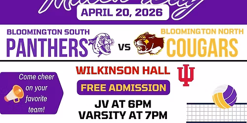 Boy's Volleyball Bloomington North vs. Bloomington South Match