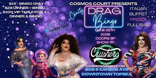 Charity Drag Bingo for Capital City Crushers Roller Derby Team