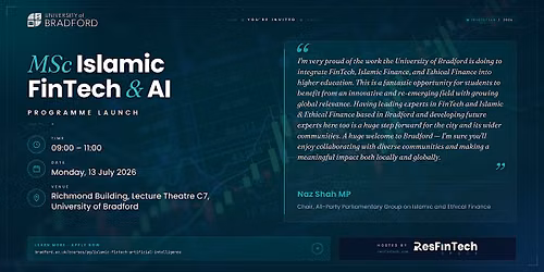 Launch of Islamic FinTech and AI Programme