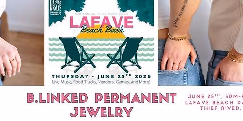 B.Linked Permanent Jewelry pop-up // Beach Bash, Thief River.