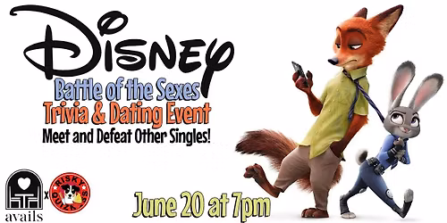 Disney Battle of the Sexes Trivia & Dating Event! (Space is Limited!)