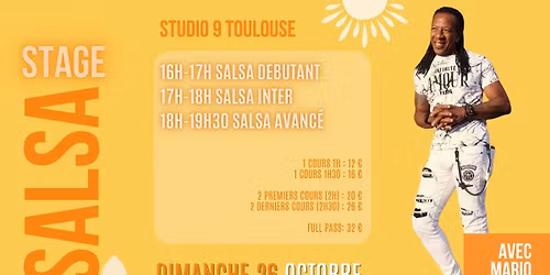 STAGE SALSA AVEC MARIO DIMANCHE 26 OCTOBRE 2025 TOULOUSE
