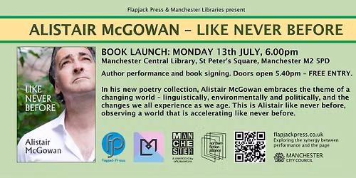 Book Launch: Like Never Before by Alistair McGowan