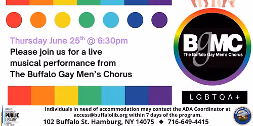 The Buffalo Gay Men's Chorus Live
