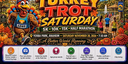 Turkey Trot 5k, 10k, 15k, Half Marathon