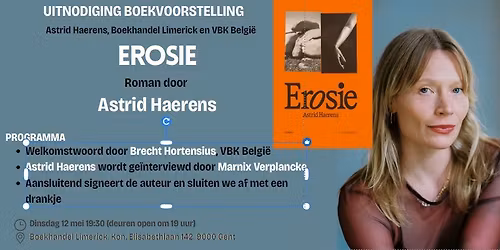 Boekpresentatie Erosie - Astrid Haerens