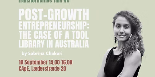 Post-growth entrepreneurship: the case of a tool library in Australia