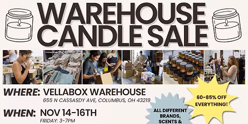 Year-End Warehouse Candle Sale - Everything Must Go!