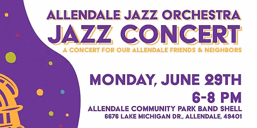 Allendale Jazz Orchestra Jazz Concert at the Allendale Band Shell