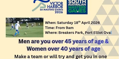 South Australian Masters Games Walking Football