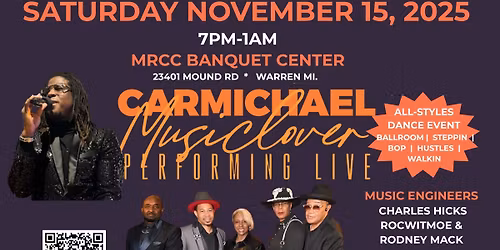 Dinner, Dance & Show featuring Carmichael performing LIVE