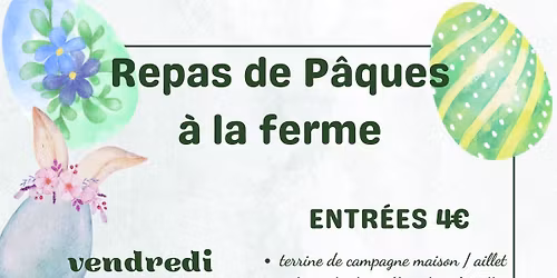 Repas de p\u00e2ques \u00e0 la ferme 