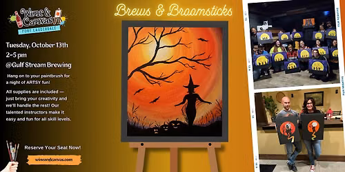 Brews and Broomsticks Paint and Sip at Gulf Stream Brewing