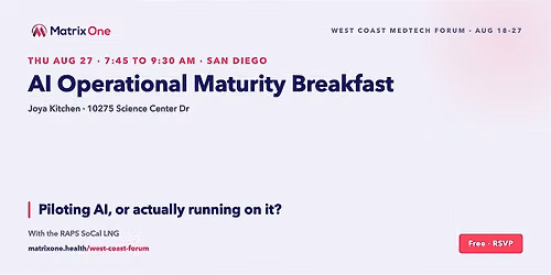 AI Operational Maturity Breakfast, San Diego