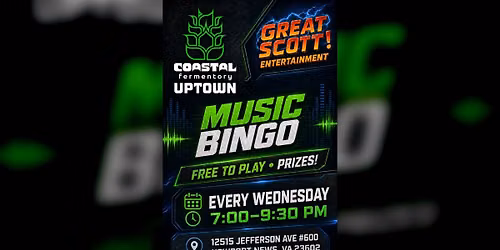 Music Bingo - Coastal Fermentory Uptown