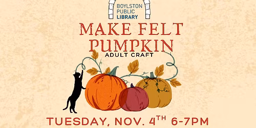 Adult Craft: Make a Felt Pumpkin