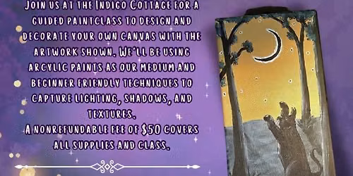 Canvas Painting Class led by Crevan Grey