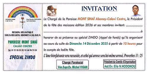 Special Zindo f\u00eate des moissons \u00e9dition 2026