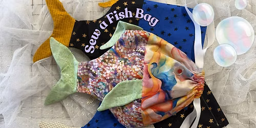 Fish Bag: How to Sew A Lined Drawstring Bag