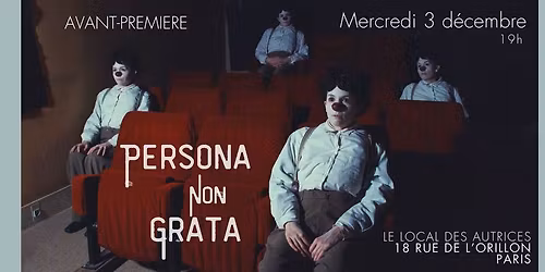 PERSONA NON GRATA - Les mercredis-ap\u00e9ros du LOCAL DES AUTRICES