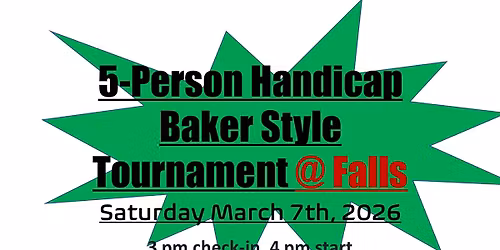 5- Person Handicap Baker Style Bowling Tournament