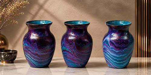 Acrylic Pouring On A Vase