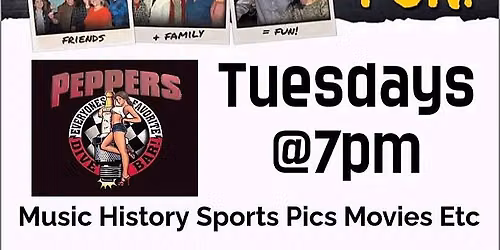 TUESDAY NIGHT DJ TRIVIA AT PEPPERS GREENWOOD 