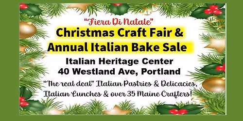 Annual Fiera Di Natale Christmas Craft Fair & Italian Bake Sale at the Italian Heritage Center