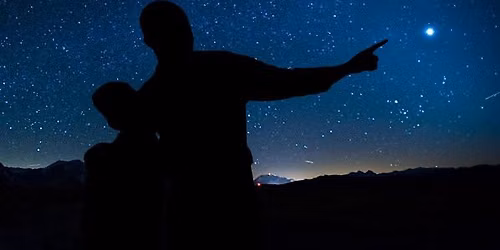 Star Gazing Under A Desert Full Moon