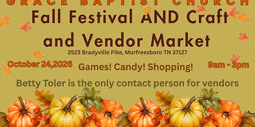 Fall Festival and Craft and Vendor Market